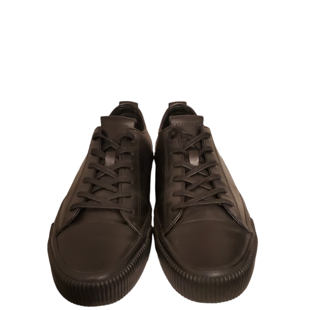 SOLD All Saints Low-Top Black Leather Sneakers (Men's 8 US/41 EU) EUC